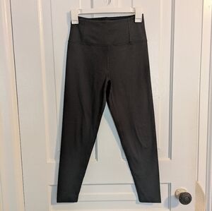 Girlfriend Collective Black High-Waisted Ribbed Compressive Leggings